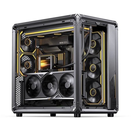 Jonsbo x400 pc carcasa, midi-tower, atx, tempered glass - gris