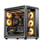 Jonsbo x400 pc carcasa, midi-tower, atx, tempered glass - gris