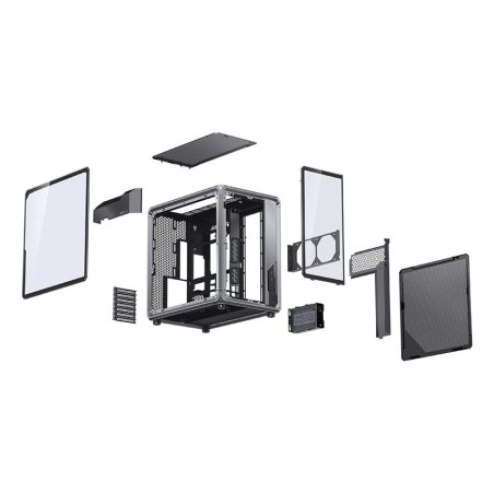 Jonsbo x400 pc carcasa, midi-tower, atx, tempered glass - gris