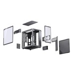 Jonsbo x400 pc carcasa, midi-tower, atx, tempered glass - gris