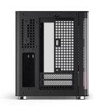 Jonsbo tk-0 pc carcasa, mini-tower, mini-itx, tempered glass, madera - negro