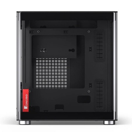 Jonsbo tk-0 pc carcasa, mini-tower, mini-itx, tempered glass, madera - negro