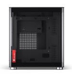 Jonsbo tk-0 pc carcasa, mini-tower, mini-itx, tempered glass, madera - negro