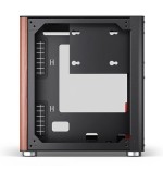 Jonsbo tk-0 pc carcasa, mini-tower, mini-itx, tempered glass, madera - negro