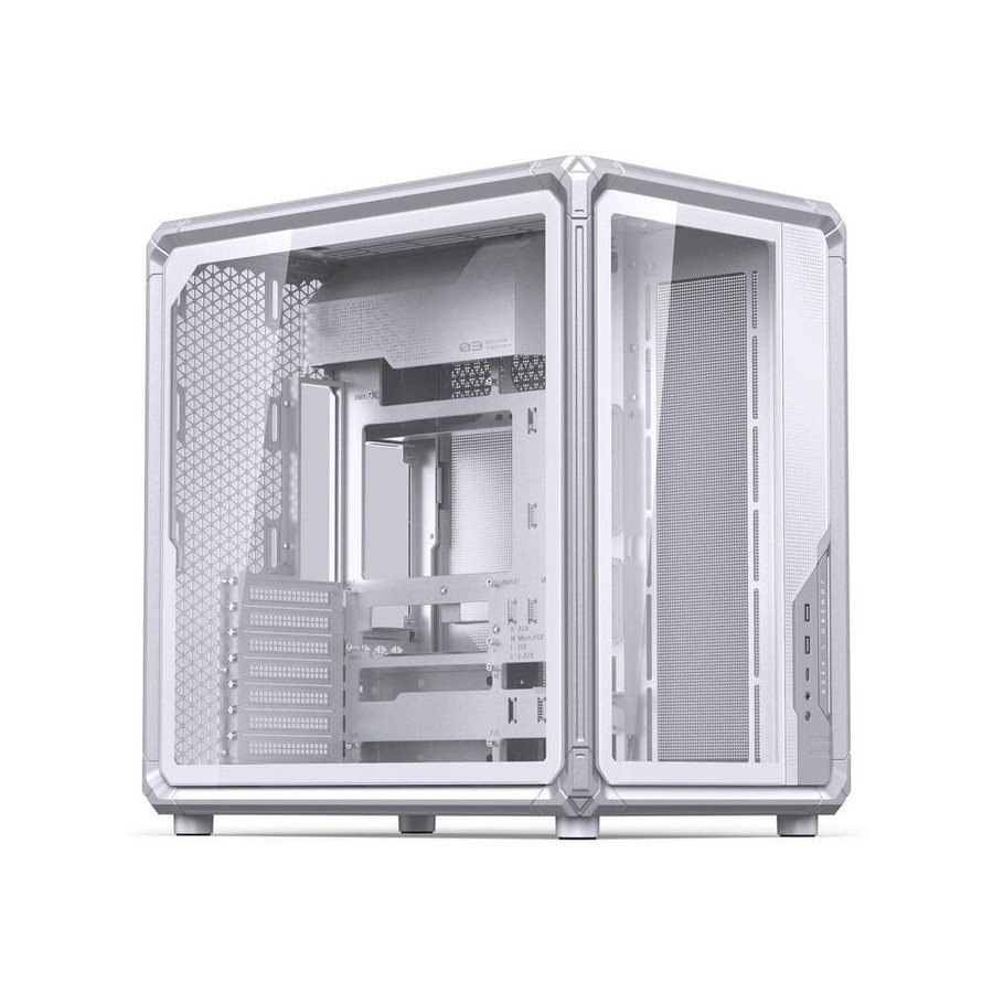 Jonsbo x400 pc carcasa, midi tower, atx, tempered glass - blanco