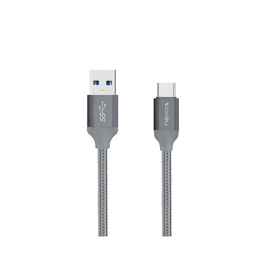Nevox 1480 cable usb 2 m usb 3.2 gen 2 (3.1 gen 2) usb a usb c gris