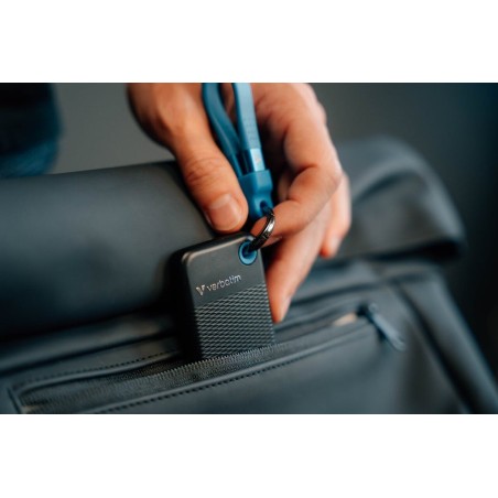 Verbatim ssd 256gb, usb 3.2, tipo-c, pocket, negro/azul