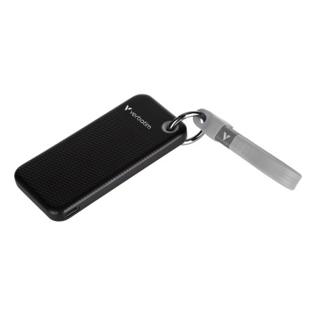 Verbatim ssd 512gb, usb 3.2, tipo-c, pocket, negro/gris
