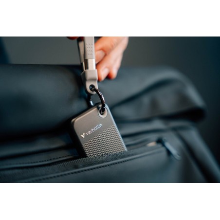 Verbatim ssd 512gb, usb 3.2, tipo-c, pocket, negro/gris