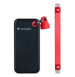 Verbatim ssd 512gb, usb 3.2, tipo-c, pocket, negro/rojo