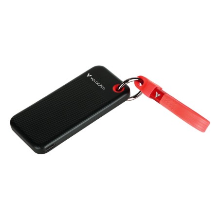 Verbatim ssd 512gb, usb 3.2, tipo-c, pocket, negro/rojo