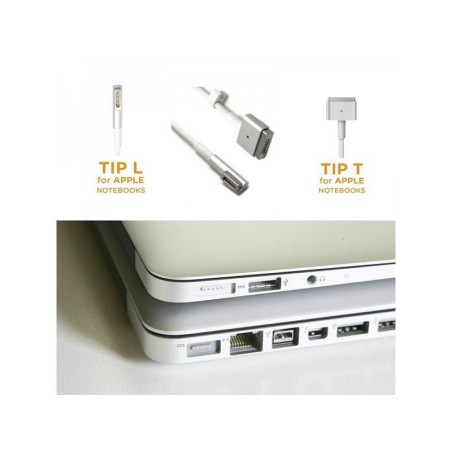Approx cargador especifico para apple 45/60/85w type l conexion adicional usb 5v 2.1a