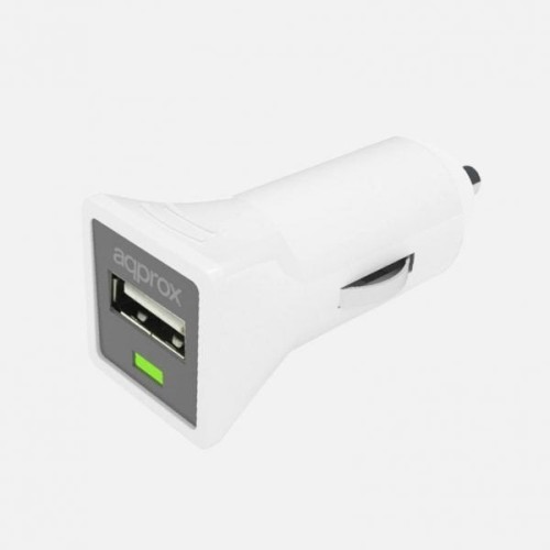 Approx cargador para coche a usb 5v/1a color blanco appusbcarw