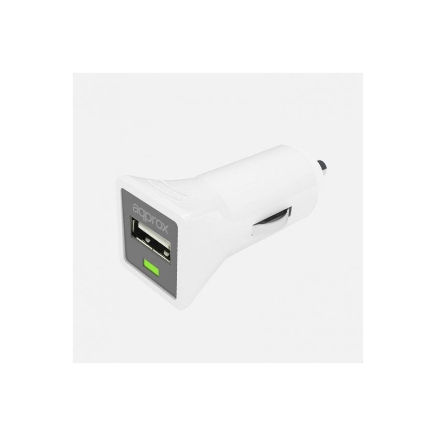 Approx cargador para coche a usb 5v/1a color blanco appusbcarw