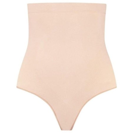 Bye-bra - tanga de talle alto sin costuras beige talla m