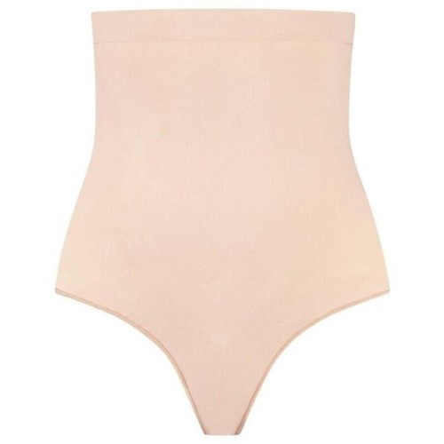 Bye-bra - tanga de talle alto sin costuras beige talla xl