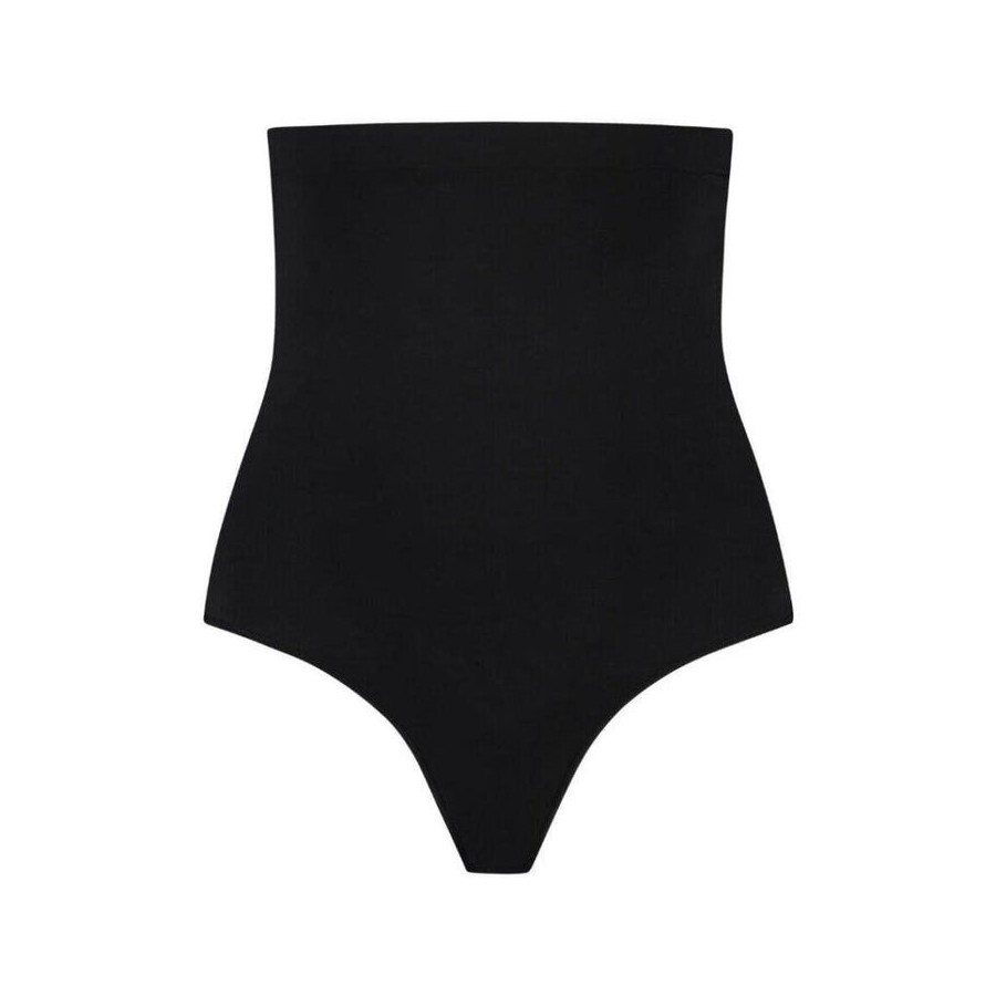 Bye-bra - tanga de talle alto sin costuras negro talla l