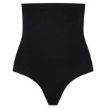 Bye-bra - tanga de talle alto sin costuras negro talla l
