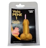 Diablo picante - vela pene en forma de número 1 color dorado