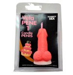 Diablo picante - vela pene en forma de número 1 color rosa