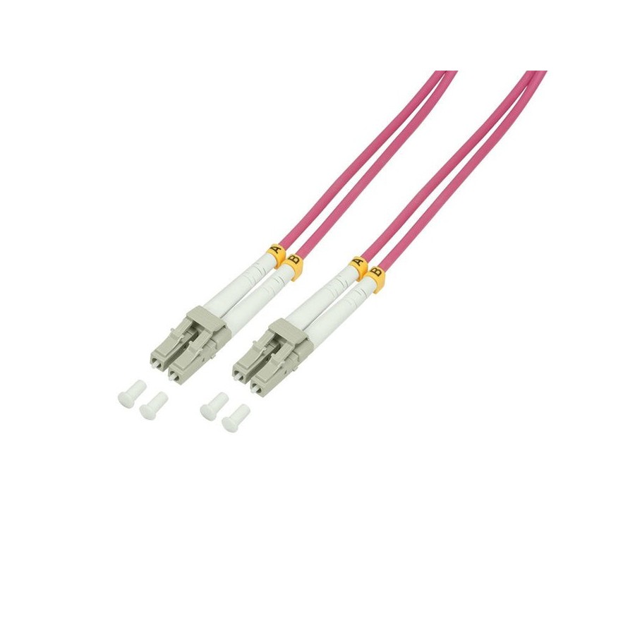 Logilink cable fibra optica 5m om4 lc-lc 50/125 multimodo