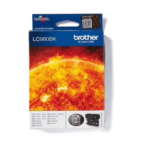 Brother tinta original lc980bk negro dcp-145, 163, 167, 193, 195, 197, 365, 373, 375, 377, mfc-250