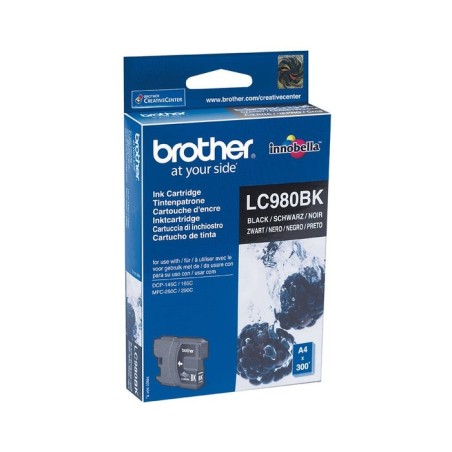 Brother tinta original lc980bk negro dcp-145, 163, 167, 193, 195, 197, 365, 373, 375, 377, mfc-250