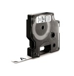 Cinta rotuladora autoadhesiva dymo d1 12mm x 7 metros de longitud para rotuladoras label manager, negro sobre blanco