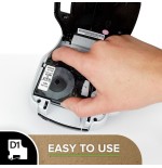 Cinta rotuladora autoadhesiva dymo d1 12mm x 7 metros de longitud para rotuladoras label manager, negro sobre blanco