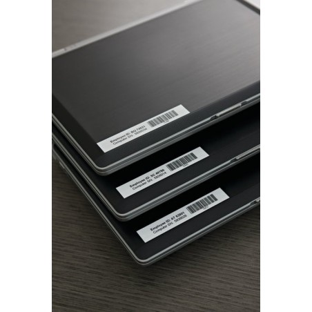 Cinta rotuladora autoadhesiva dymo d1 12mm x 7 metros de longitud para rotuladoras label manager, negro sobre blanco