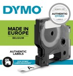 Cinta rotuladora autoadhesiva dymo d1 12mm x 7 metros de longitud para rotuladoras label manager, negro sobre blanco