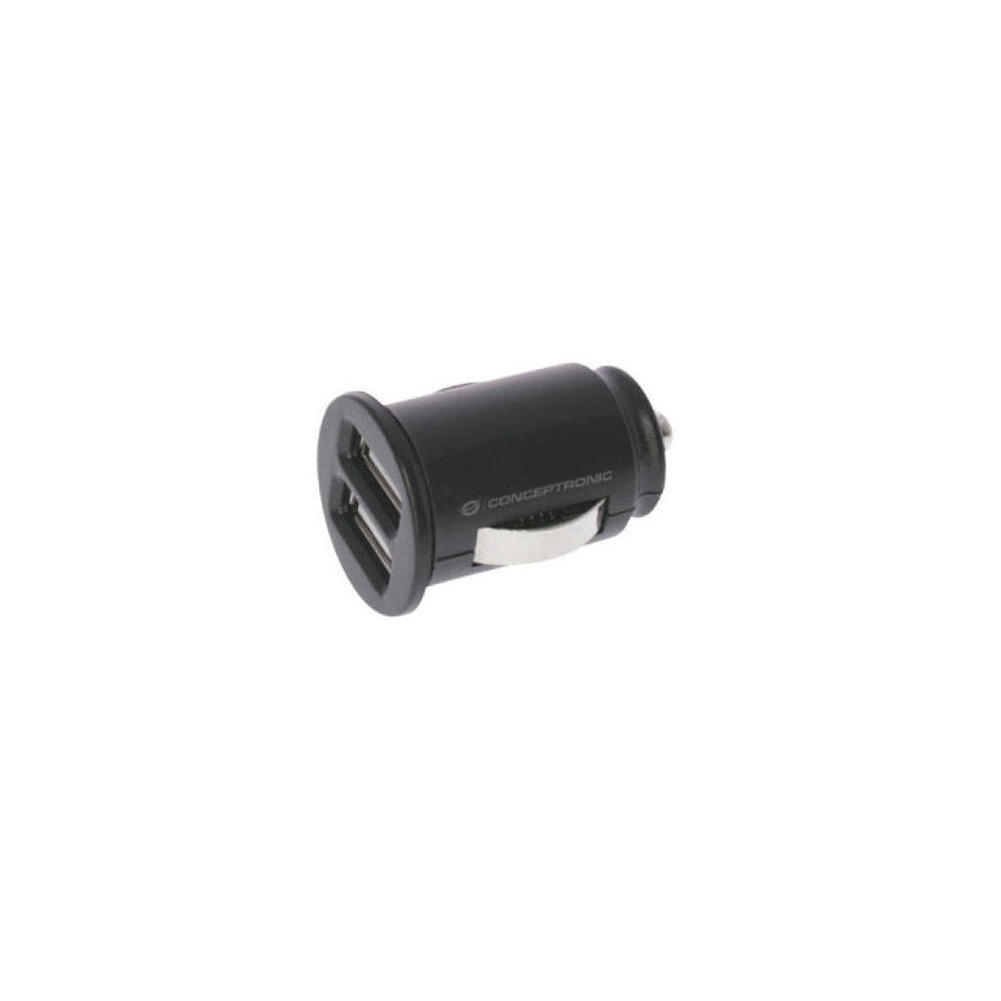 Cargador 2x usb power2go coche negro pack 5