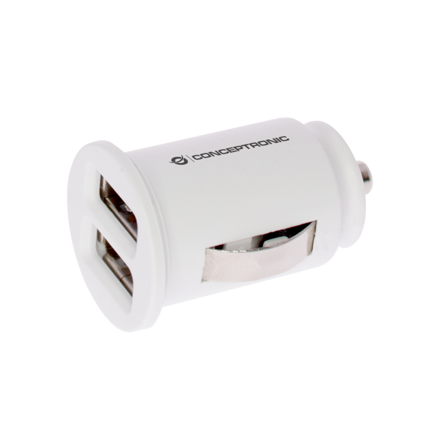 Cargador 2x usb power2go coche blanco pack 5