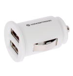 Cargador 2x usb power2go coche blanco pack 5