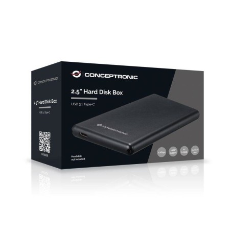 Caja externa hdd 2.5" usb-c 3.1 negra