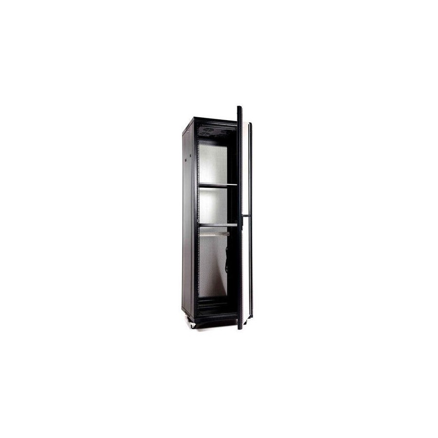 Armario de suelo rack 19'' 42u 600x600 puerta de cristal puerta de cristal/handylock/ laterales desmontables
