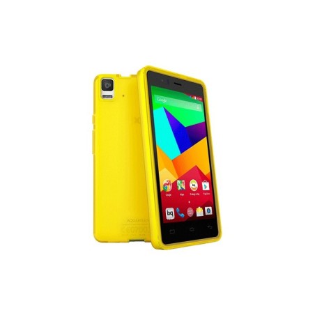 Funda cristal case amarillo aquaris e4 bq policarbonato