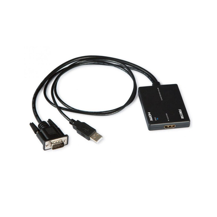 Fonestar fo-445 convertidor de vga y audio estéreo a hdmi max 1280 x 1024 px
