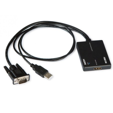 Fonestar fo-445 convertidor de vga y audio estéreo a hdmi max 1280 x 1024 px
