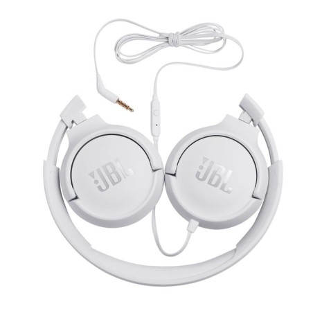 Auriculares jbl tune 500 con micrófono jack 3.5 blancos