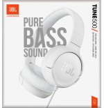 Auriculares jbl tune 500 con micrófono jack 3.5 blancos