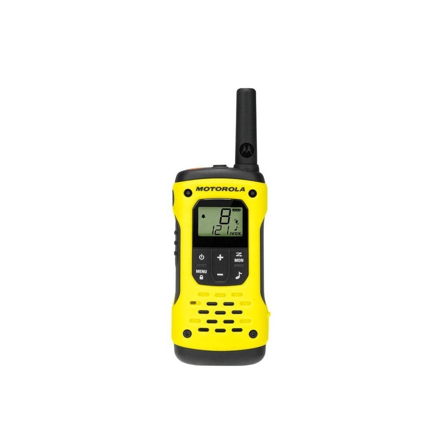 Motorola tlkr t92h20 amarillo pareja walkie talkies resistente al agua 10km de alcance