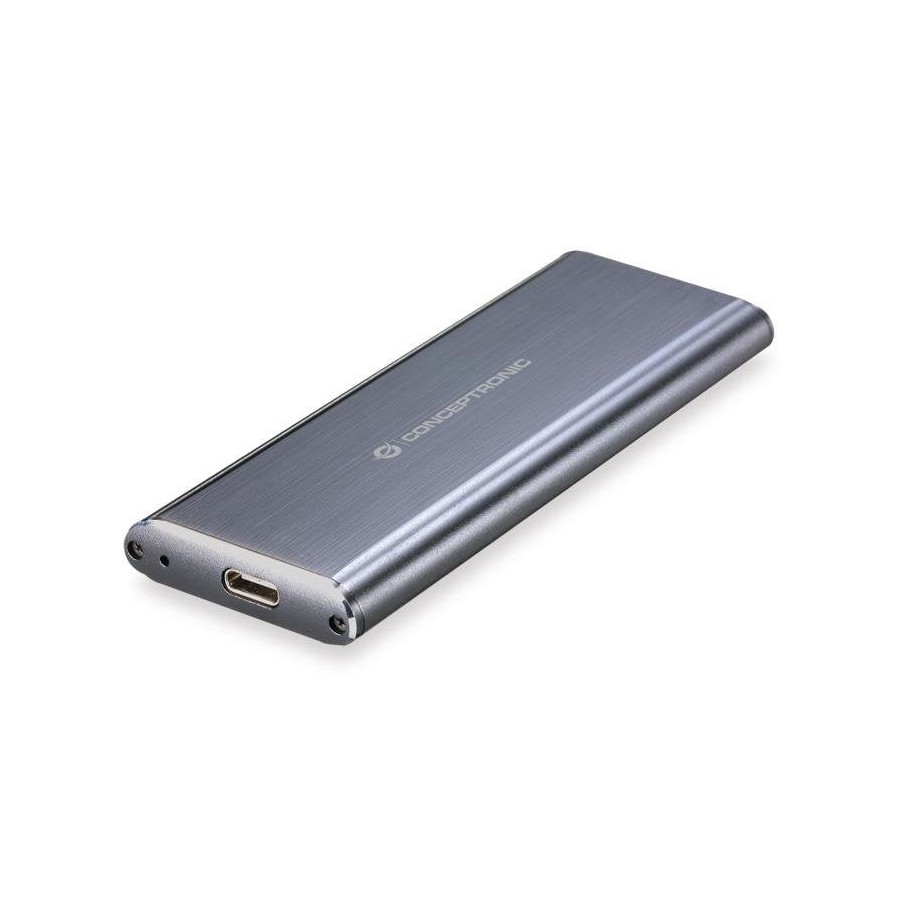 Caja externa conceptronic ssd m.2 usb 3.1 aluminio tipo c *no admite ssd pcie nvme m.2