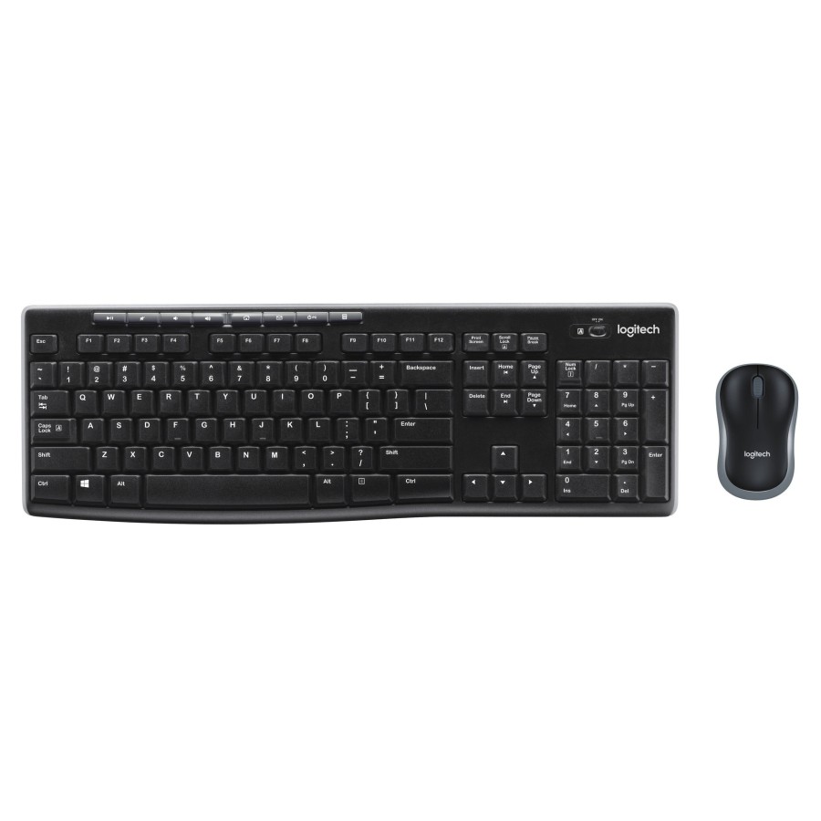 Teclado inglés + ratón logitech mk270 wireless combo usb qwerty negro 920-004523