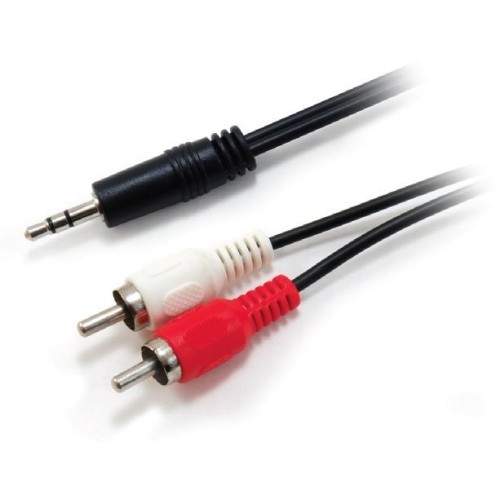 Equip cable audio mini jack 3.5mm macho a 2 rca macho 2.5m
