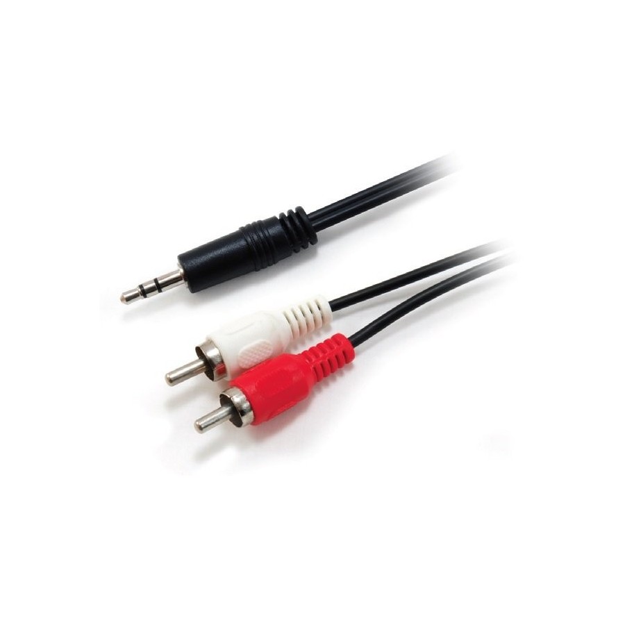 Equip cable audio mini jack 3.5mm macho a 2 rca macho 2.5m