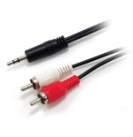 Equip cable audio mini jack 3.5mm macho a 2 rca macho 2.5m