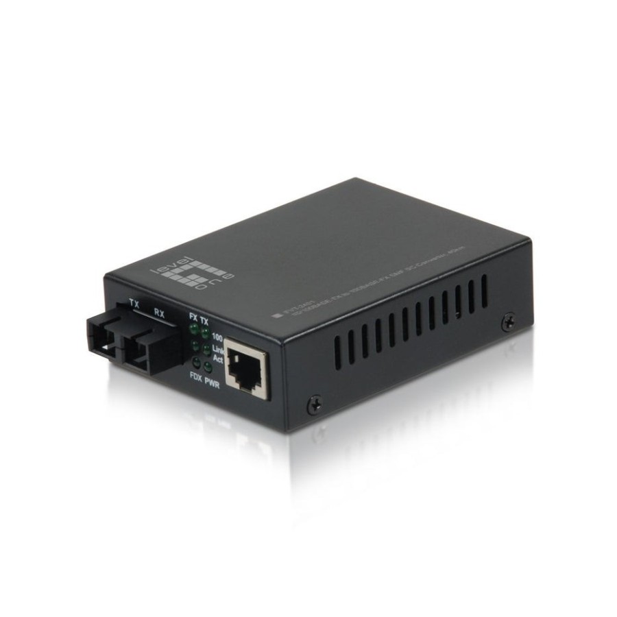 Conversor fibra optica level one  10/100tx a 100base-fx sc (40km)