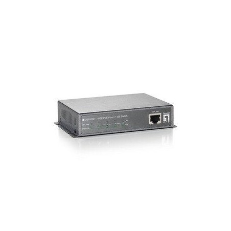 Switch level one gep-051 no gestion  5p 10/100/1000 4p poe plus 120w