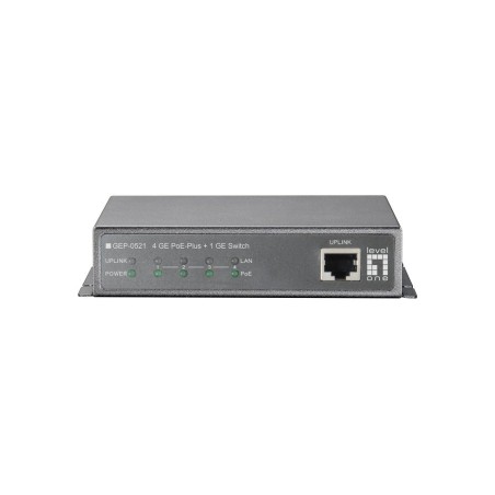 Switch level one gep-051 no gestion  5p 10/100/1000 4p poe plus 120w